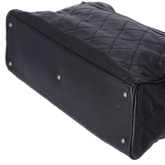 CHANEL Spaline Matelasse Handbag A15685 Black Leather Caviar - Picture 7 of 9